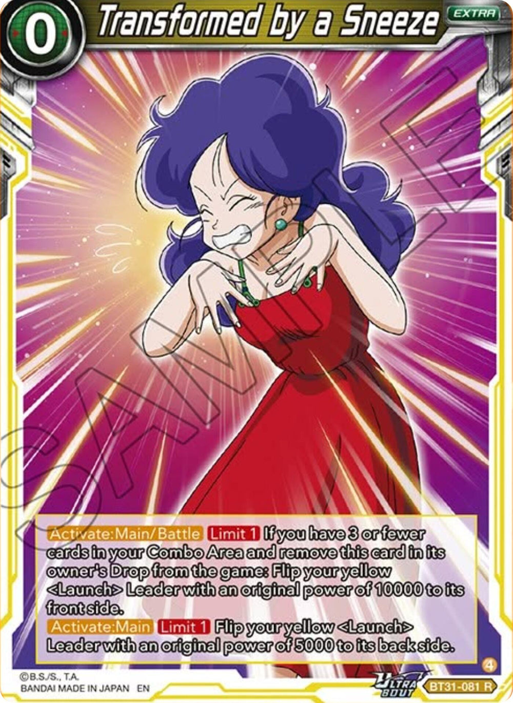 Transformed by a Sneeze (BT31-081) [Impact Beyond Dimensions]