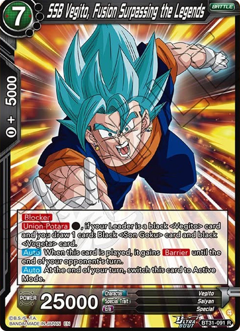 SSB Vegito, Fusion Surpassing the Legends (BT31-091) [Impact Beyond Dimensions]