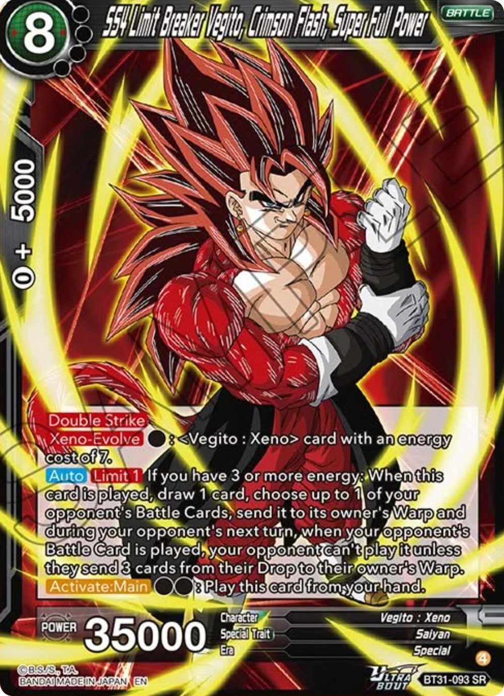 SS4 Limit Breaker Vegito, Crimson Flash, Super Full Power (BT31-093) [Impact Beyond Dimensions]