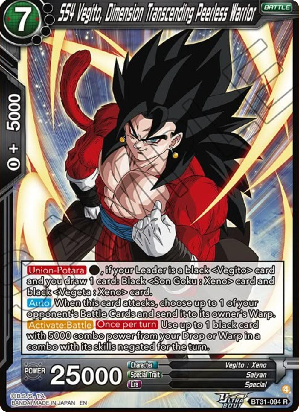 SS4 Vegito, Dimension Transcending Peerless Warrior (BT31-094) [Impact Beyond Dimensions]