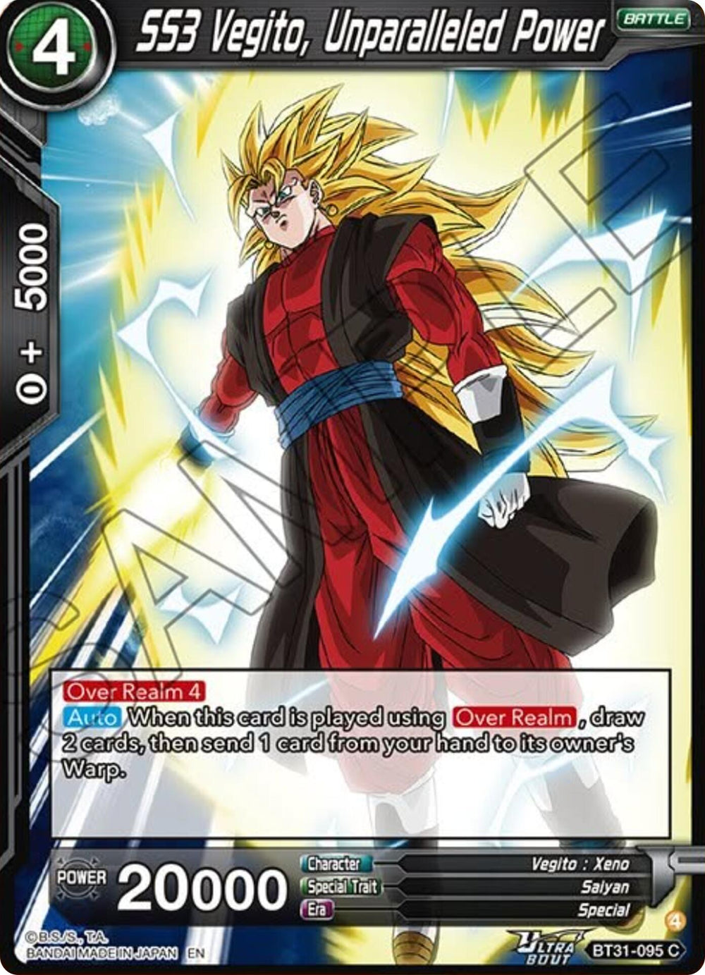 SS3 Vegito, Unparalleled Power (BT31-095) [Impact Beyond Dimensions]