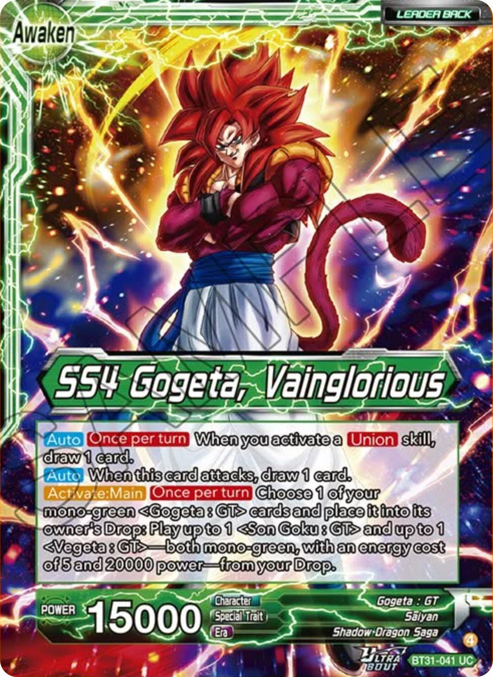 SS4 Son Goku & SS4 Vegeta // SS4 Gogeta, Vainglorious (BT31-041) [Impact Beyond Dimensions]