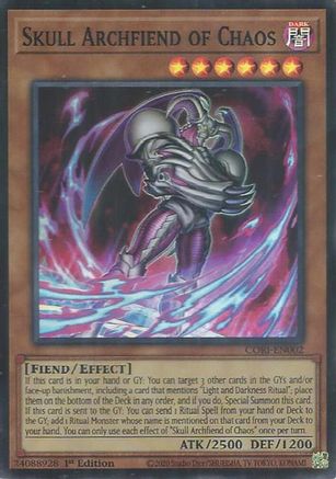 Skull Archfiend of Chaos Super Rare - Chaos Origins 1st Edition