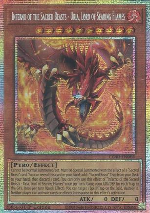 Inferno of the Sacred Beasts - Uria, Lord of Searing Flames (Starlight Rare) Starlight Rare - Chaos Origins 1st Edition