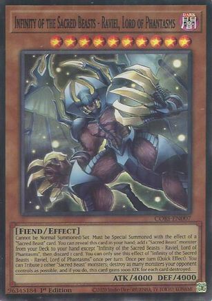 Infinity of the Sacred Beasts - Raviel, Lord of Phantasms Super Rare - Chaos Origins 1st Edition
