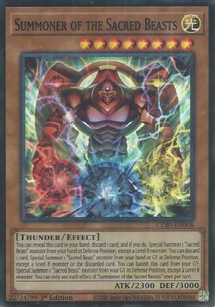 Summoner of the Sacred Beasts Super Rare - Chaos Origins 1st Edition