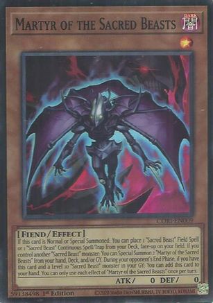 Martyr of the Sacred Beasts Super Rare - Chaos Origins 1st Edition