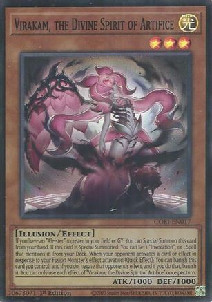 Virakam, the Divine Spirit of Artifice Super Rare - Chaos Origins 1st Edition