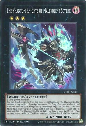 The Phantom Knights of Malevolent Scythe Super Rare - Chaos Origins 1st Edition