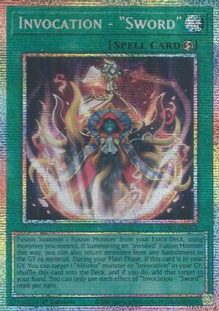 Invocation - "Sword" (Starlight Rare) Starlight Rare - Chaos Origins 1st Edition