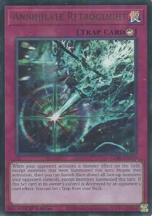 Annihilate Retroglight Ultra Rare - Chaos Origins 1st Edition