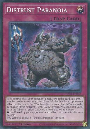 Distrust Paranoia Common / Short Print - Chaos Origins 1st Edition