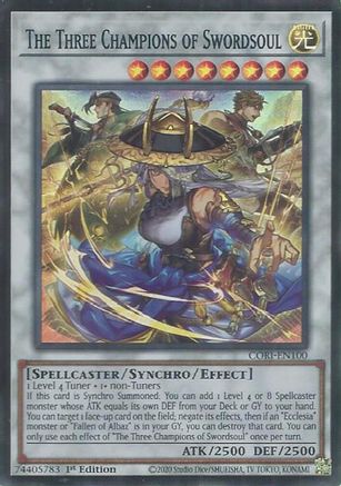 The Three Champions of Swordsoul Super Rare - Chaos Origins 1st Edition