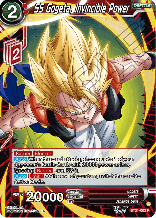 SS Gogeta, Invincible Power (BT31-003) [Impact Beyond Dimensions]