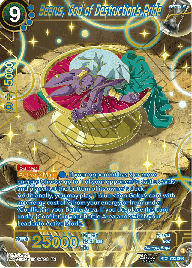 Beerus, God of Destruction's Pride (SPR) (BT31-033) [Impact Beyond Dimensions]