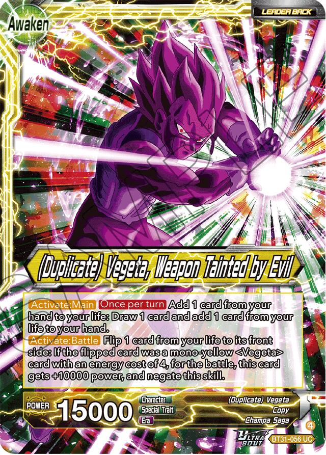 Commeson // (Duplicate) Vegeta, Weapon Tainted by Evil (BT31-056) [Impact Beyond Dimensions]