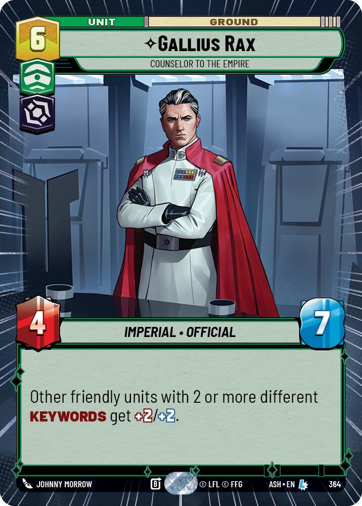 Gallius Rax - Counselor to the Empire (364) (Hyperspace) (364) [Ashes of the Empire]