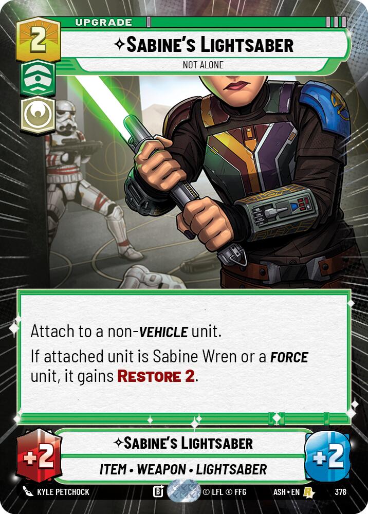 Sabine's Lightsaber - Not Alone (378) (Hyperspace) (378) [Ashes of the Empire]