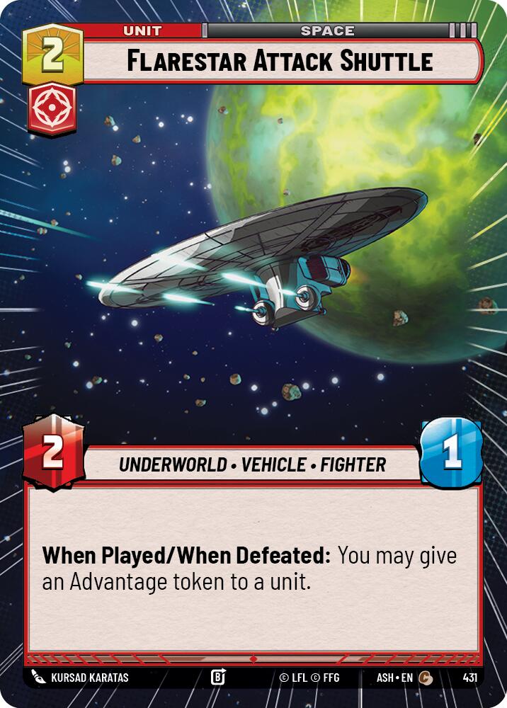 Flarestar Attack Shuttle (431) (Hyperspace) (431) [Ashes of the Empire]