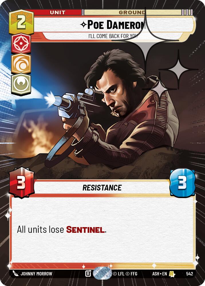Poe Dameron - I'll Come Back For You (542) (Hyperspace Foil) (542) [Ashes of the Empire]