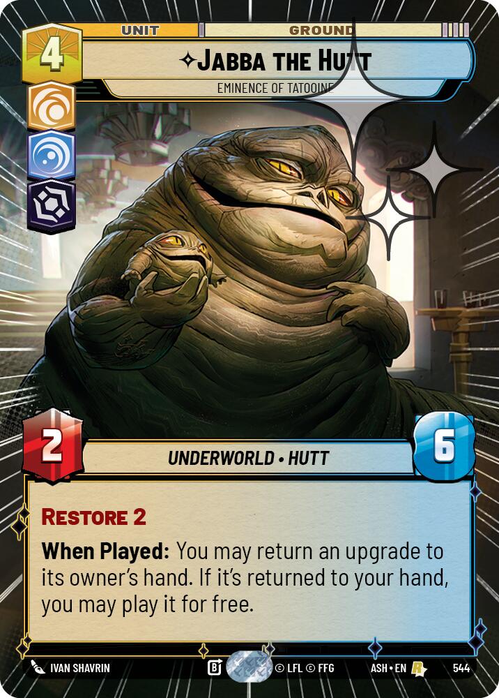 Jabba the Hutt - Eminence of Tatooine (544) (Hyperspace Foil) (544) [Ashes of the Empire]