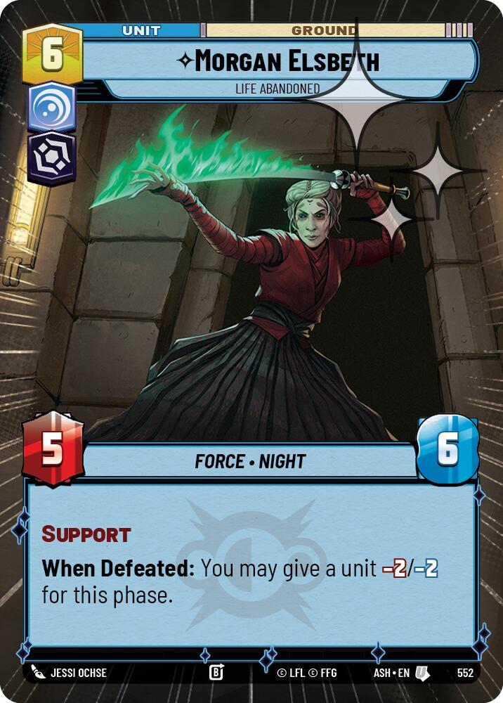 Morgan Elsbeth - Life Abandoned (552) (Hyperspace Foil) (552) [Ashes of the Empire]