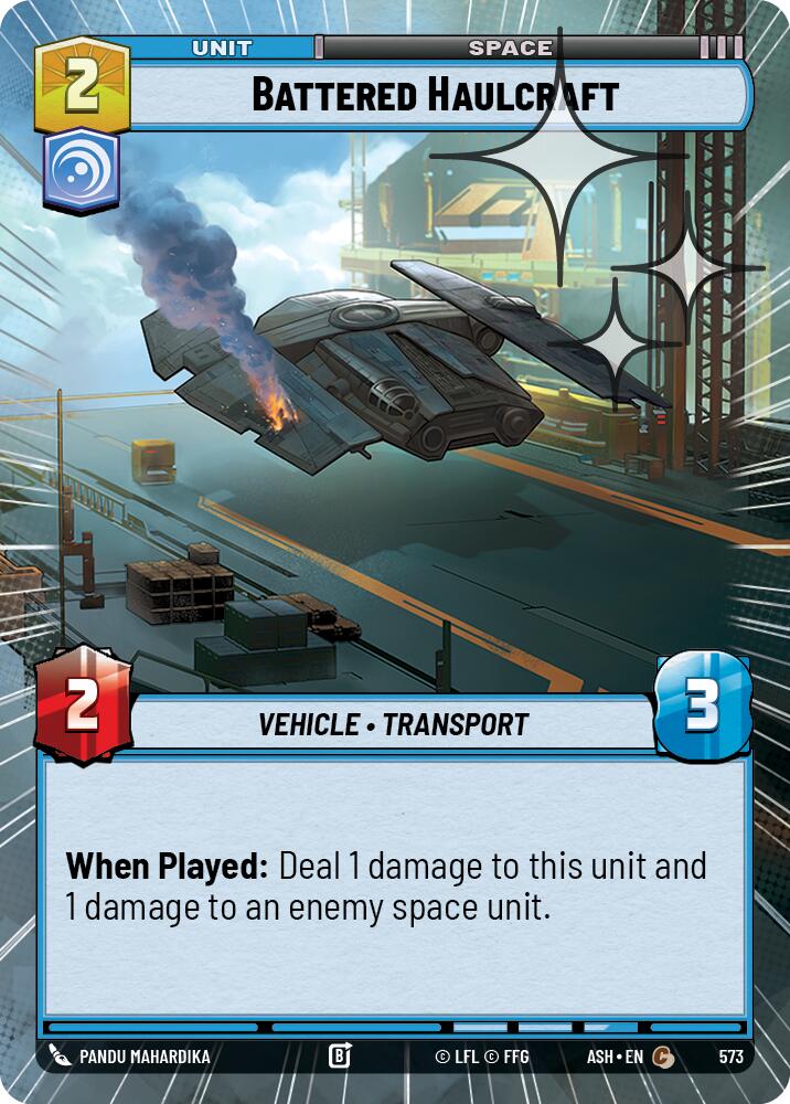 Battered Haulcraft (573) (Hyperspace Foil) (573) [Ashes of the Empire]