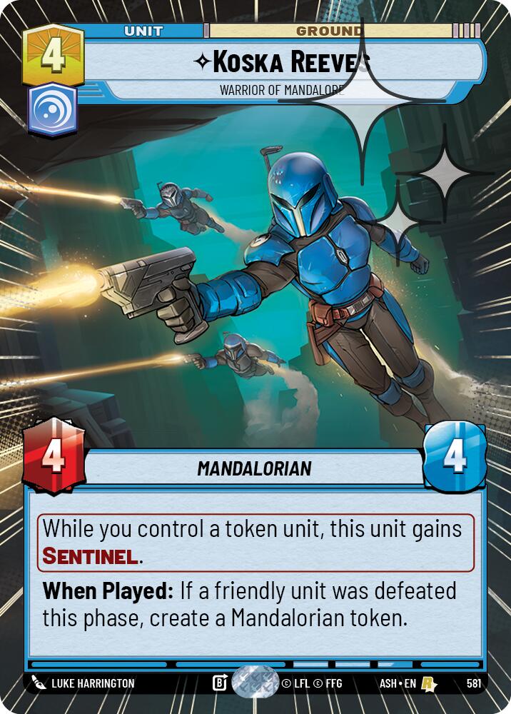 Koska Reeves - Warrior of Mandalore (581) (Hyperspace Foil) (581) [Ashes of the Empire]
