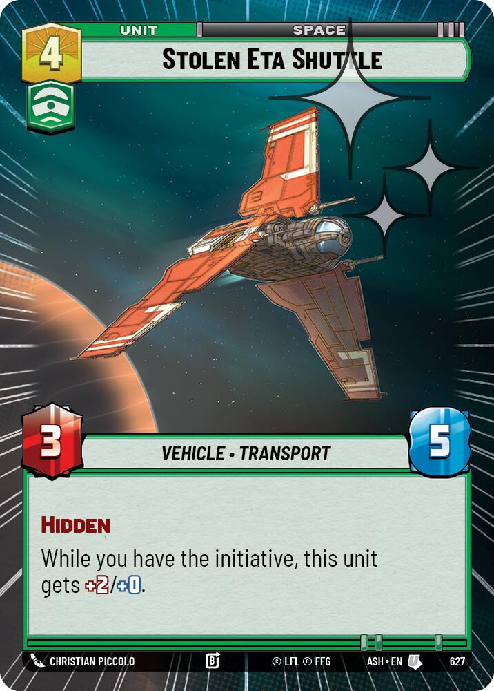Stolen Eta Shuttle (627) (Hyperspace Foil) (627) [Ashes of the Empire]
