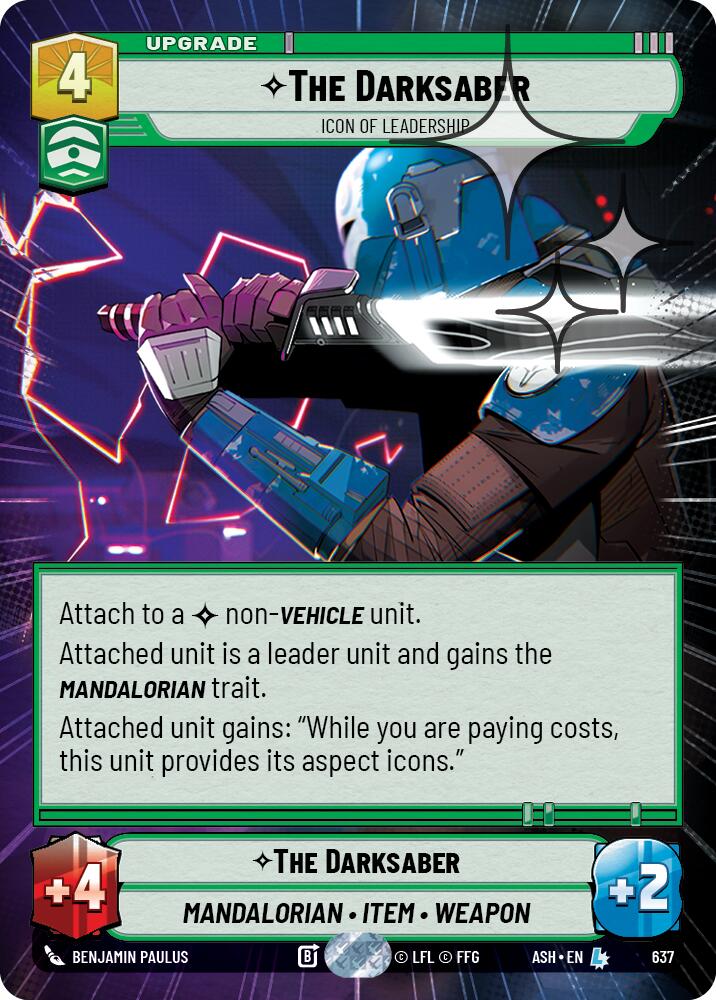 The Darksaber - Icon of Leadership (637) (Hyperspace Foil) (637) [Ashes of the Empire]