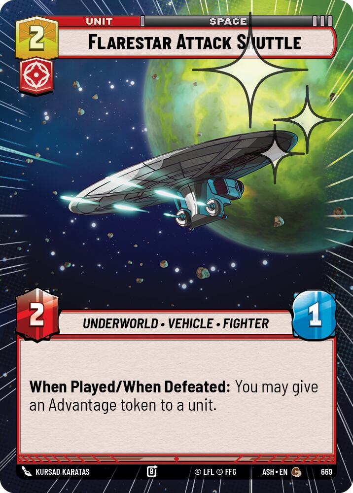 Flarestar Attack Shuttle (669) (Hyperspace Foil) (669) [Ashes of the Empire]