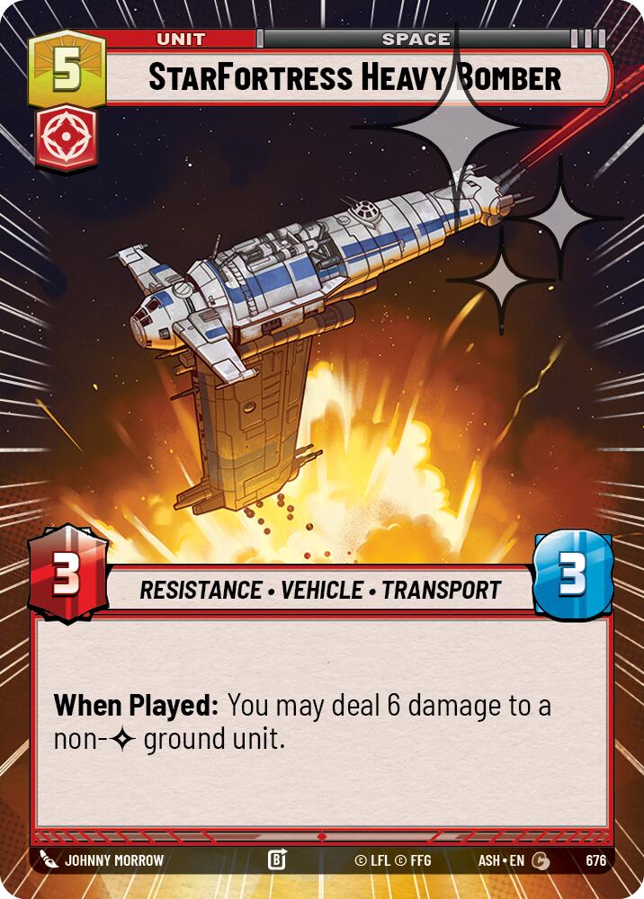 StarFortress Heavy Bomber (676) (Hyperspace Foil) (676) [Ashes of the Empire]
