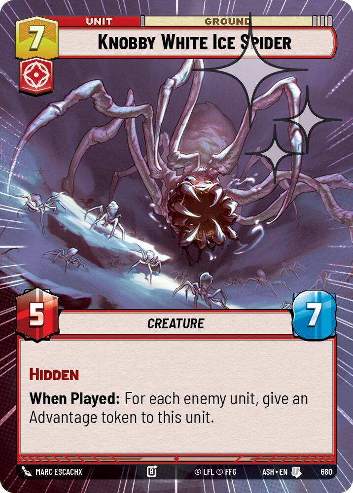 Knobby White Ice Spider (680) (Hyperspace Foil) (680) [Ashes of the Empire]