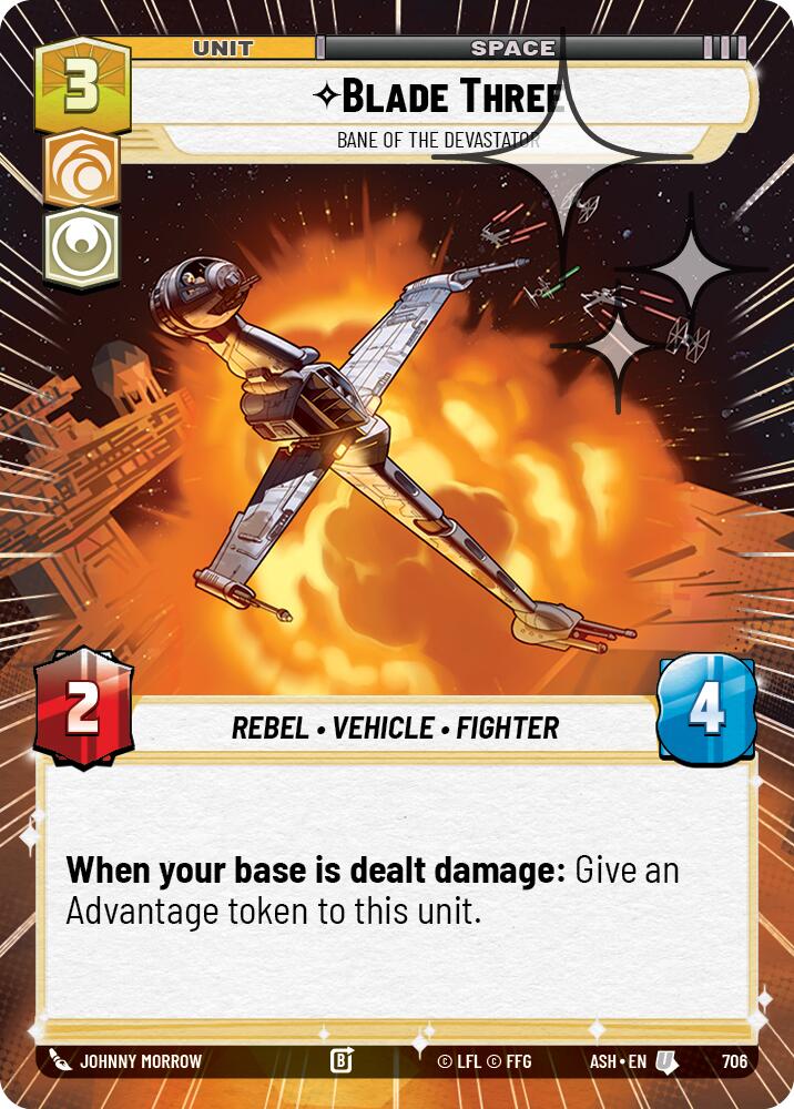 Blade Three - Bane of the Devastator (706) (Hyperspace Foil) (706) [Ashes of the Empire]