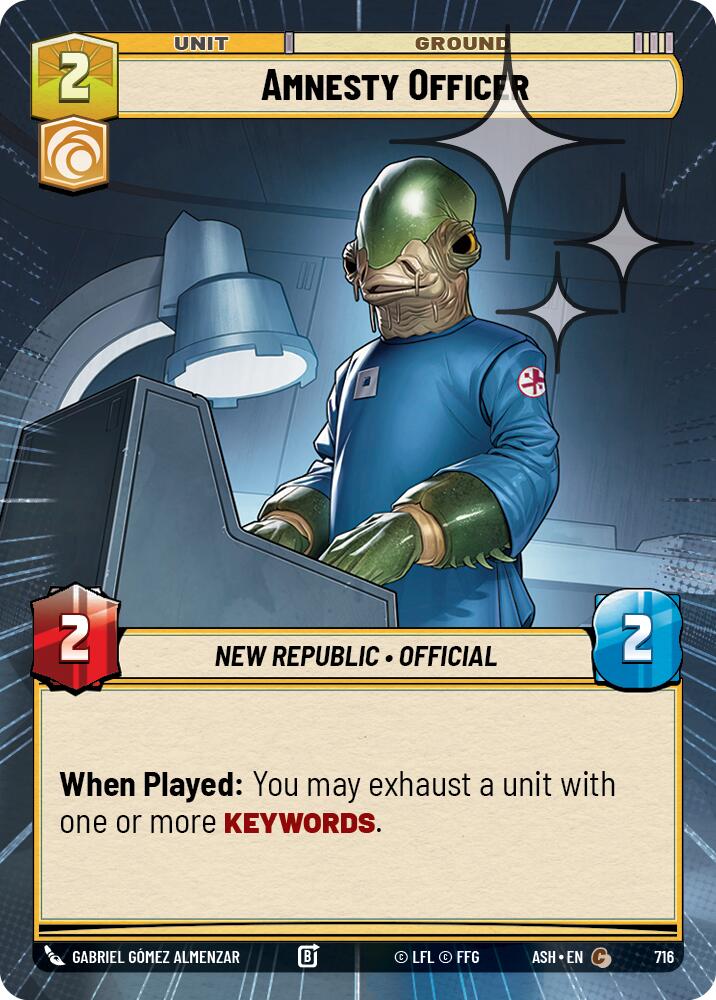 Amnesty Officer (716) (Hyperspace Foil) (716) [Ashes of the Empire]