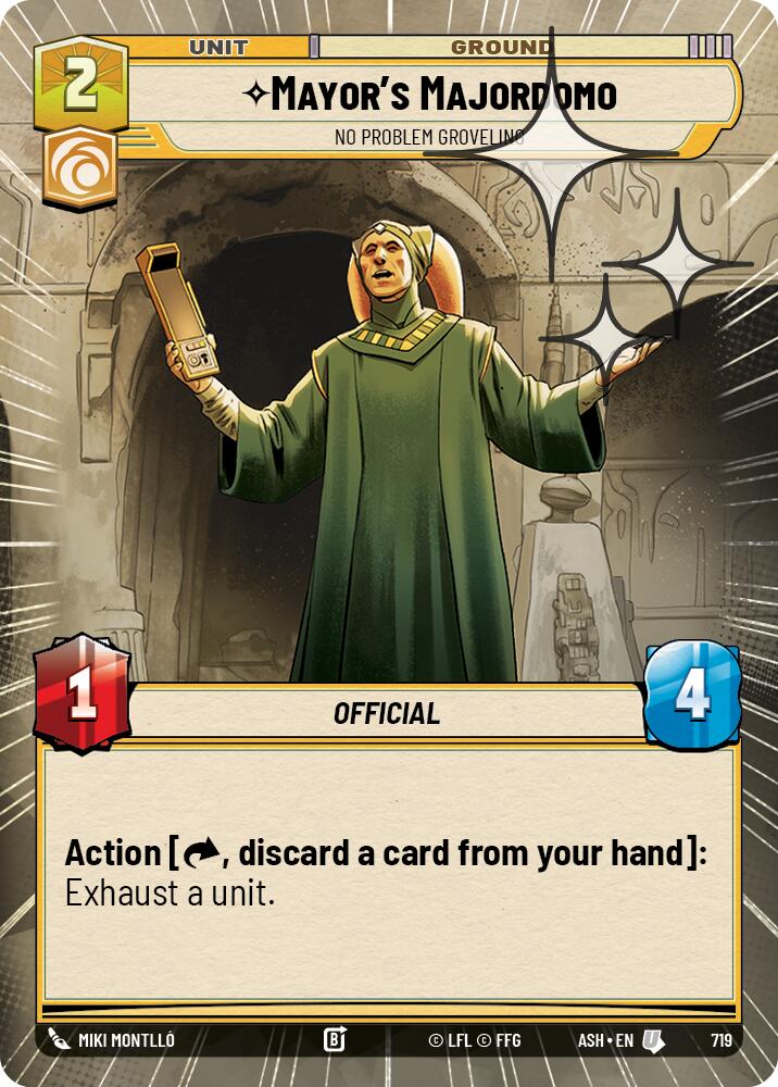 Mayor's Majordomo - No Problem Groveling (719) (Hyperspace Foil) (719) [Ashes of the Empire]