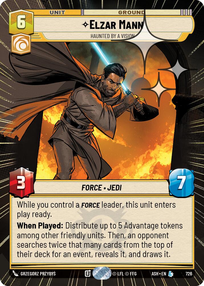 Elzar Mann - Haunted by a Vision (726) (Hyperspace Foil) (726) [Ashes of the Empire]