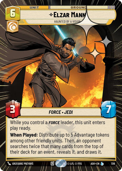 Elzar Mann - Haunted by a Vision (726) (Hyperspace Foil) (726) [Ashes of the Empire]