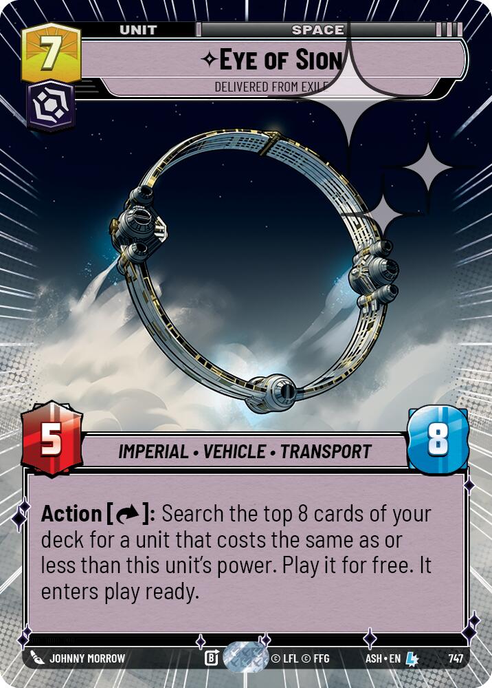 Eye of Sion - Delivered from Exile (747) (Hyperspace Foil) (747) [Ashes of the Empire]