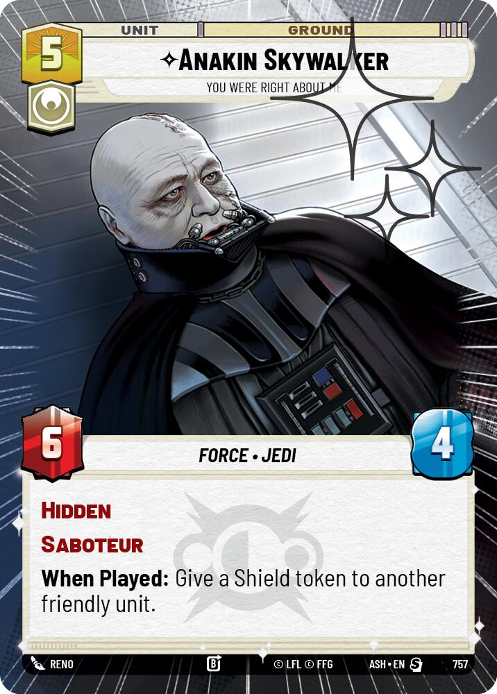 Anakin Skywalker - You Were Right About Me (757) (Hyperspace Foil) (757) [Ashes of the Empire]