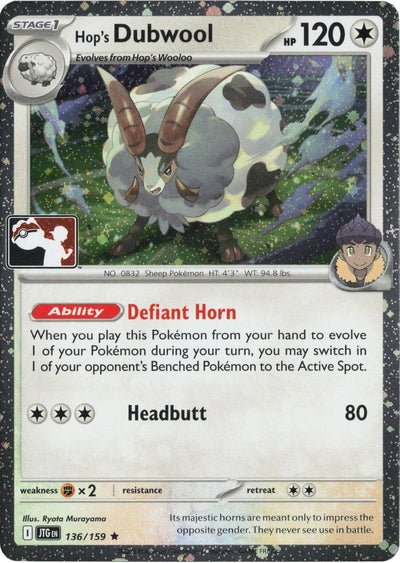 Hop's Dubwool (136/159) (Cosmos Holo) [Prize Pack Series Seven]