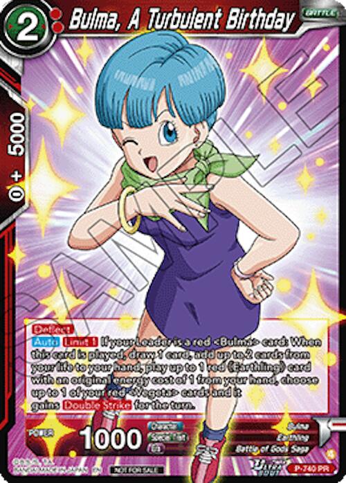 Bulma, A Turbulent Birthday (Ultra-Bout Series Tournament Pack Vol.3) (P-740) [Tournament Promotion Cards]
