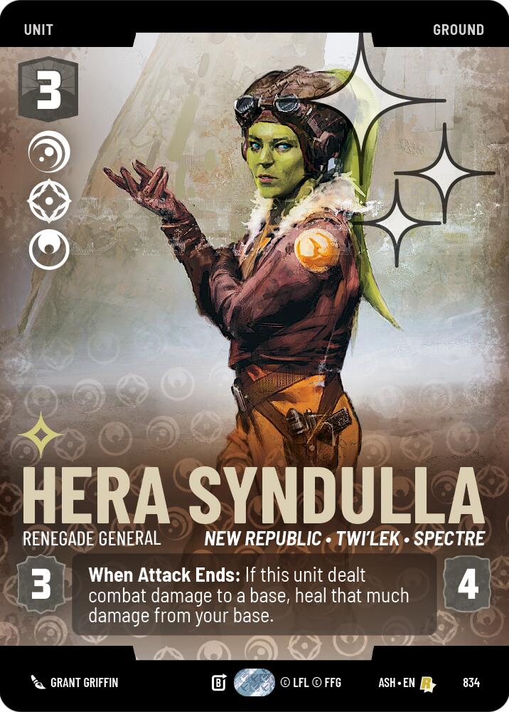 Hera Syndulla - Renegade General (834) (Prestige Foil) (834) [Ashes of the Empire]
