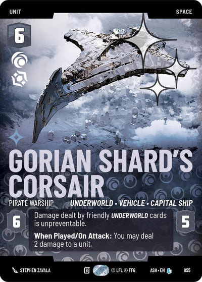 Gorian Shard's Corsair - Pirate Warship (855) (Prestige Foil) (855) [Ashes of the Empire]