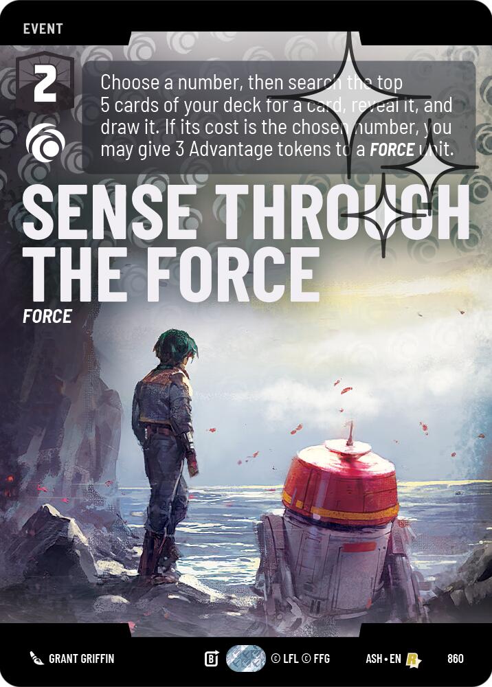 Sense Through the Force (860) (Prestige Foil) (860) [Ashes of the Empire]
