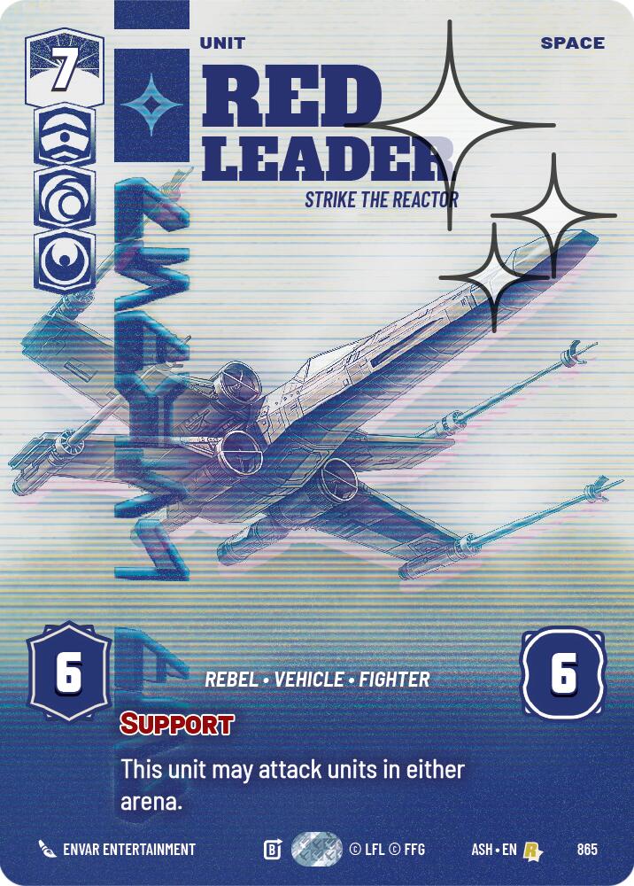 Red Leader - Strike the Reactor (865) (Prestige Foil) (865) [Ashes of the Empire]