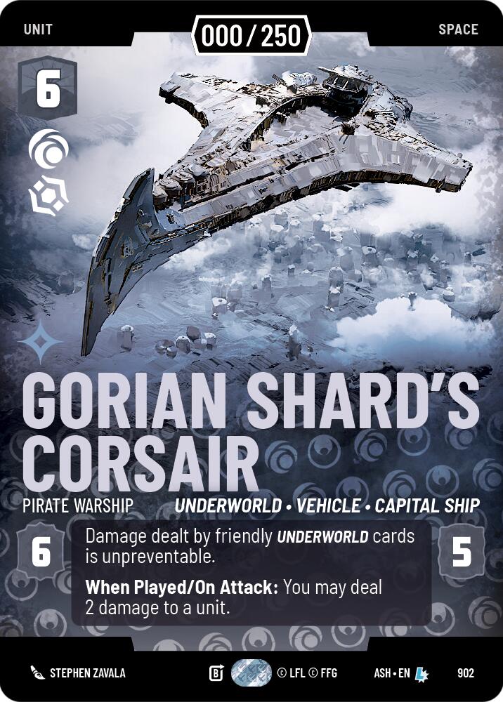 Gorian Shard's Corsair - Pirate Warship (902) (Serialized) (902) [Ashes of the Empire]
