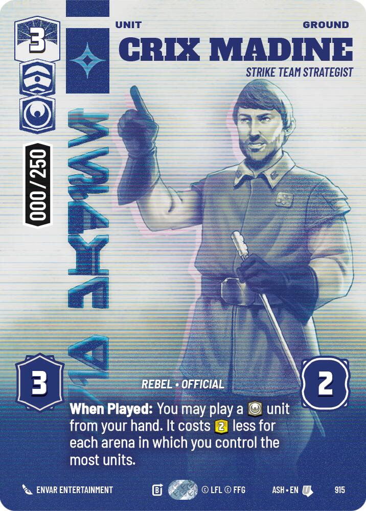 Crix Madine - Strike Team Strategist (915) (Serialized) (915) [Ashes of the Empire]