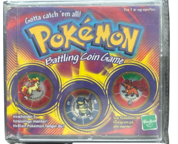 German Pokemon Battling Coin Game : Rapidash, Blastoise, Vulpix