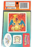 1998 Pokemon Artbox Ash Super Size 2 Stickers : Charizard, Beedrill and Raticate